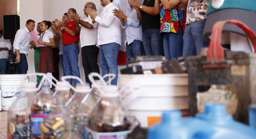 acopio de pilas usadas