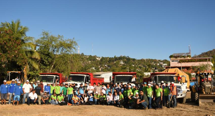 limpieza en las salinas