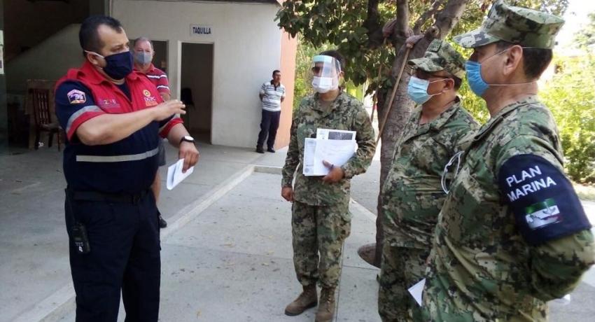 Marina supervisan albergues para temporada de lluvias.