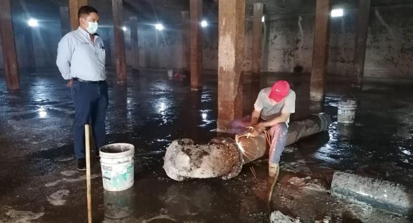 CAPAZ rehabilita tanque