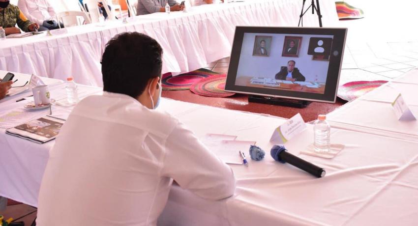  Jorge Sánchez informa a Gobernador HAF acciones implamentadas ante COVID-19