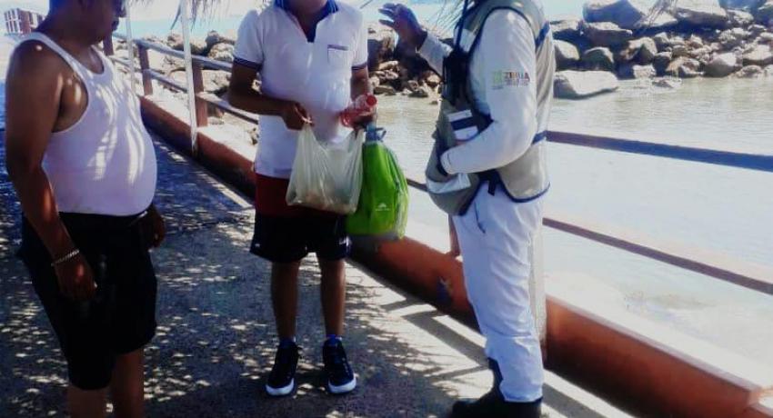 Supervisan que visitantes a playas cumplan con medidas sanitarias