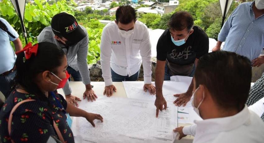 Presidente Jorge Sánchez supervisa construcción de circuito vial en colonia Los Pinos 