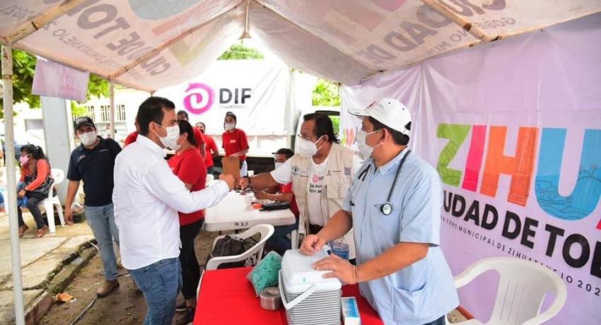 Gobierno de Zihuatanejo llevó Brigada Médica Asistencial a Pantla 