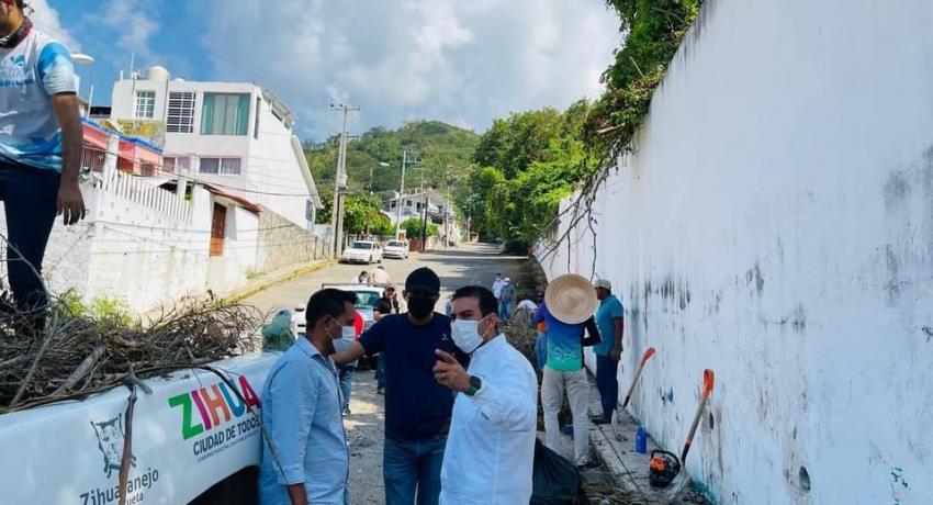 Gobierno de Zihuatanejo intensificó trabajos ante paso de huracán Rick