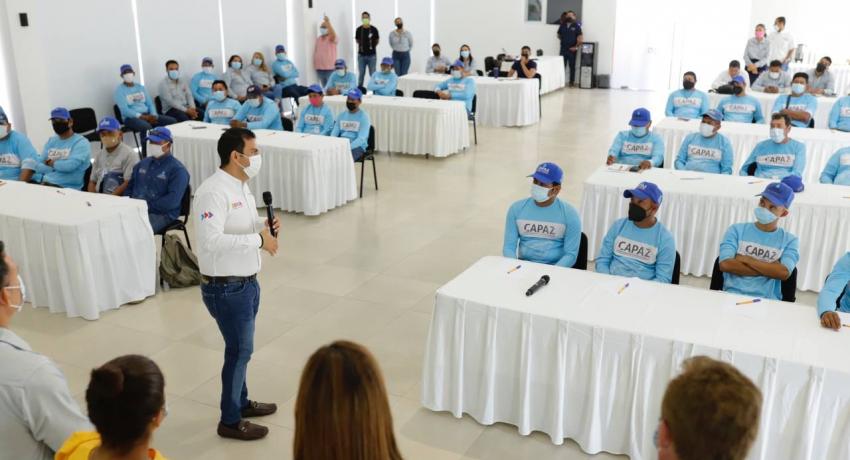 Presidente Jorge Sánchez Allec inaugura curso de capacitación a trabajadores de CAPAZ