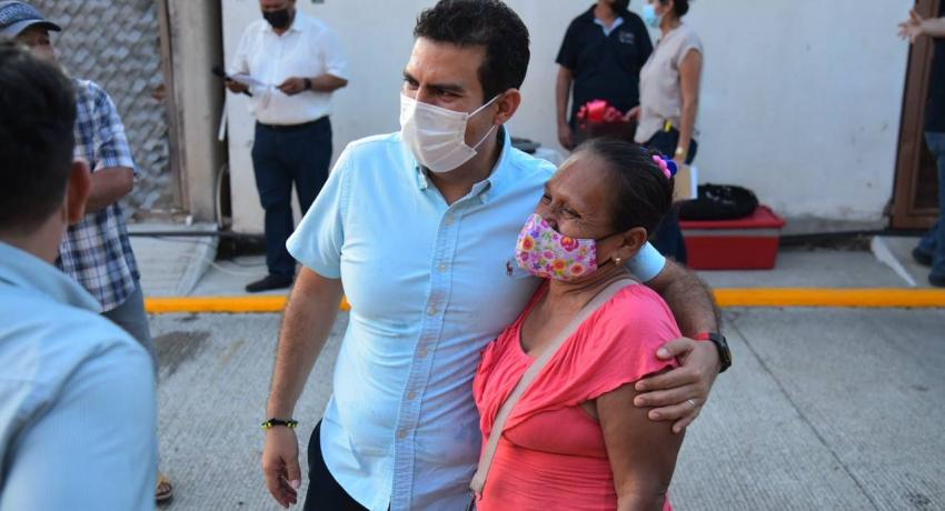 Jorge Sánchez entrega una obra más en la colonia Ampliación Morelos. 