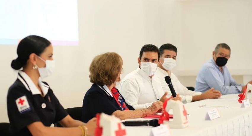 Presidente Jorge Sánchez Allec pone en marcha Colecta Nacional de Cruz Roja  Zihuatanejo 2021