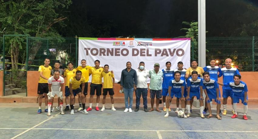 Con éxito se realizó el Torneo del Pavo en colonia Los Amuzgos 
