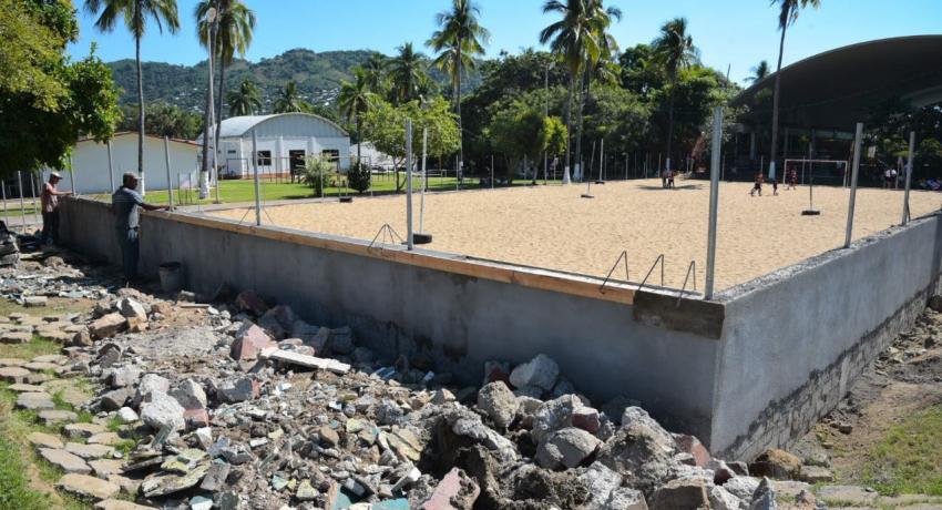 Unidad Deportiva presenta avance significativo en tercera etapa de rehabilitación 