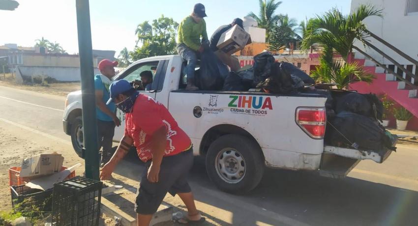 Gobierno de Zihuatanejo mantuvo calles limpias y ordenadas en periodo vacacional