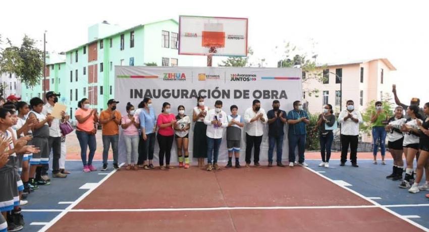 Presidente Jorge Sánchez inaugura rehabilitación de espacio público en el Infonavit El Hujal 