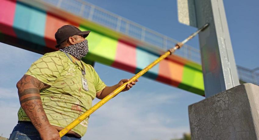 A través de Zihua al 100, Gobierno de Zihuatanejo continúa embelleciendo espacios públicos.