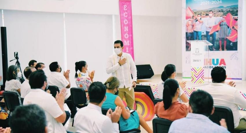 Presidente Jorge Sánchez Allec presenta Plan Municipal de Desarrollo 2021-2024