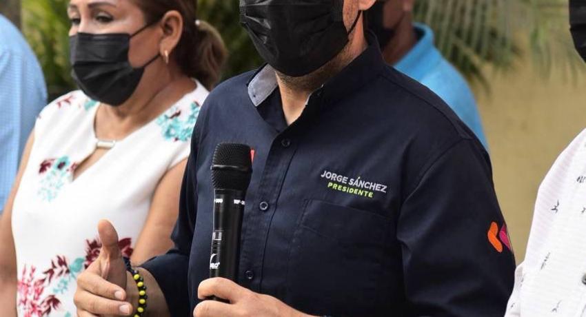 Presidente Jorge Sánchez Allec inaugura pavimentación de calle en delegación  Los Almendros