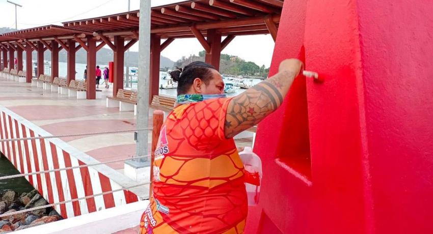 Servicios Públicos mejora imagen de diferentes espacios con trabajos de pintura