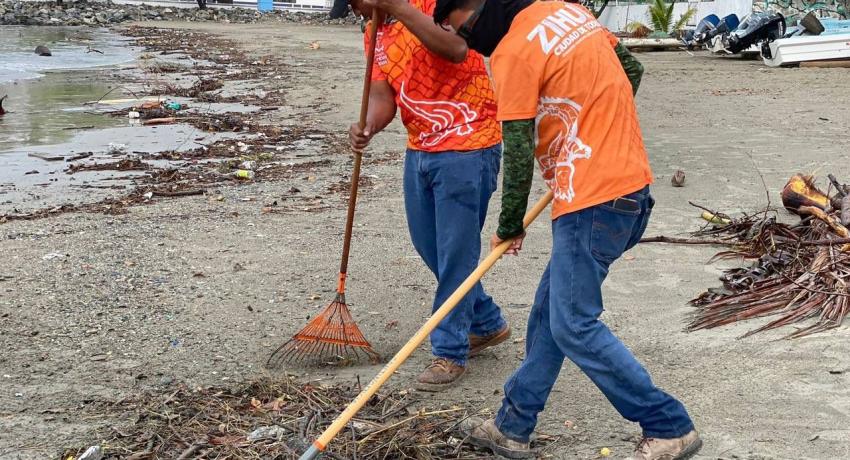 Gobierno de Zihuatanejo atiende la limpieza y mantenimiento por recientes lluvias