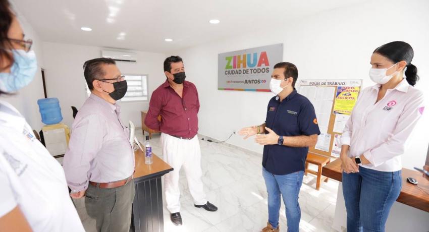 Presidente Jorge Sánchez Allec inaugura nuevas oficinas municipales que fueron dignificadas.