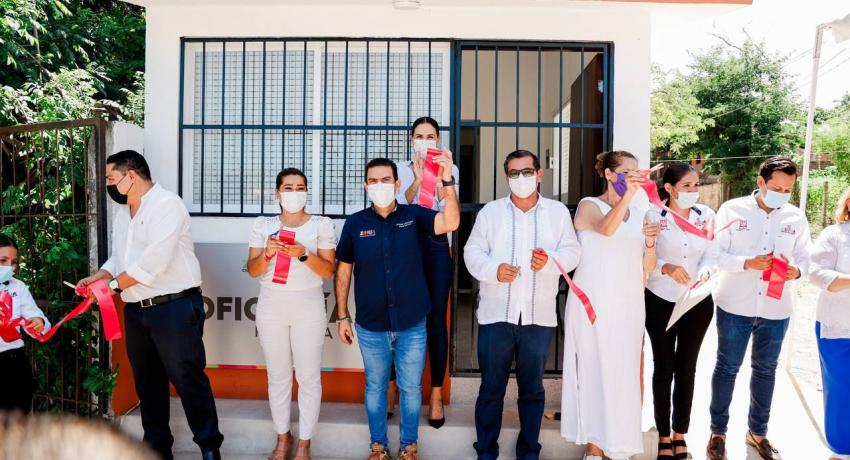 Presidente Jorge Sánchez y Lizette Tapia arrancan campaña de salud visual en Pantla