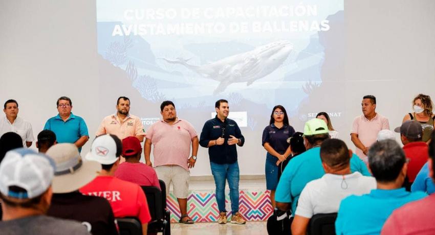 Presidente Jorge Sánchez Allec inaugura curso taller sobre avistamiento de ballenas