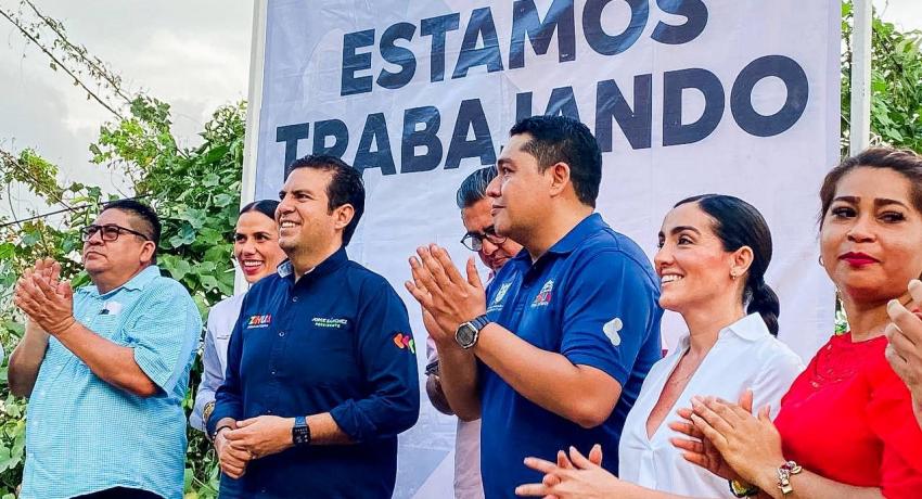 Presidente Jorge Sánchez Allec da inicio a ampliación de red de agua potable en Ampliación Buenos Aires