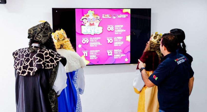 Presidente Jorge Sánchez Allec y Lizette Tapia inician preparativos para llegada de Los Reyes