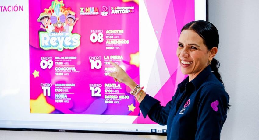 Presidente Jorge Sánchez Allec y Lizette Tapia inician preparativos para llegada de Los Reyes