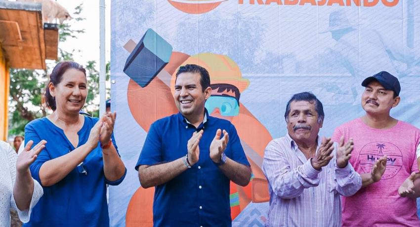 Presidente Jorge Sánchez Allec acude a colonia Primer Paso Cardenista para arrancar construcción de andador