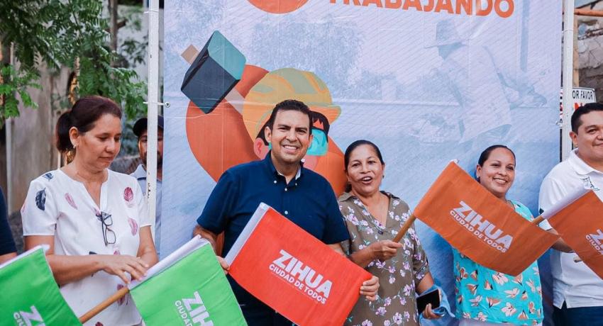 Presidente Jorge Sánchez Allec pone en marcha construcción de parque público en Col. 16 de Mayo