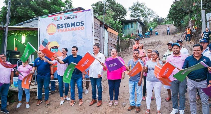 Alcalde Jorge Sánchez Allec entrega red de agua potable e inicia nueva pavimentación en colonia Linda Vista