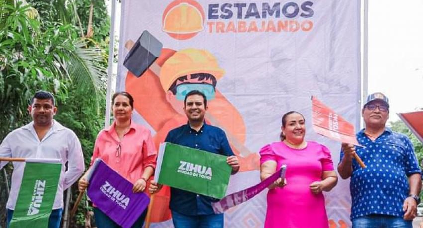 Jorge Sánchez Allec arranca obras en colonia La Noria.