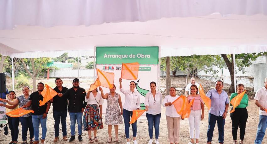 Presidenta Lizette Tapia Castro pone en marcha construcción de oficinas de Mejoramiento Urbano.