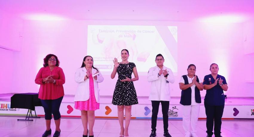 Gobierno de Lizette Tapia Castro inicia acciones de prevención del cáncer de mama.