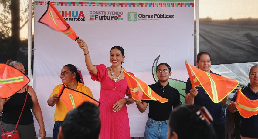 La presidenta Lizette Tapia arranca obras de gran impacto para las colonias Los Pinos y Diamante.