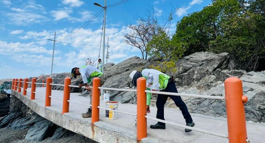 Mejoramiento Urbano realiza de manera constante el mantenimiento de zonas turísticas.