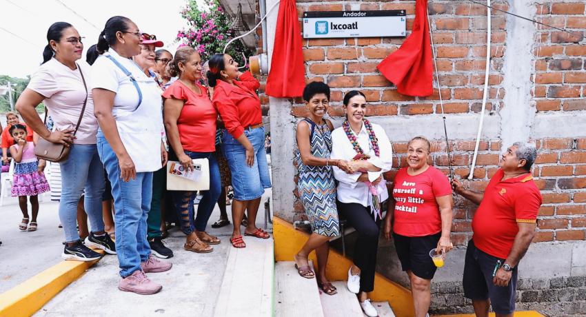 Inauguración del andador Ixcóatl en la colonia Azteca