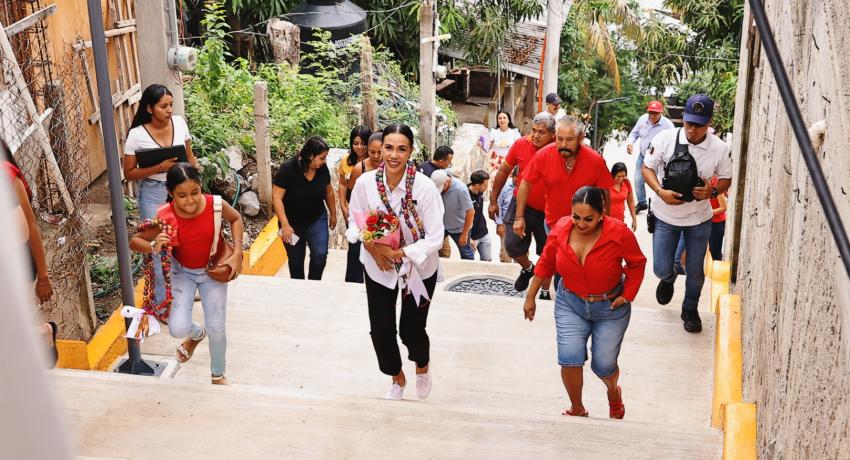 Inauguración del andador Ixcóatl en la colonia Azteca