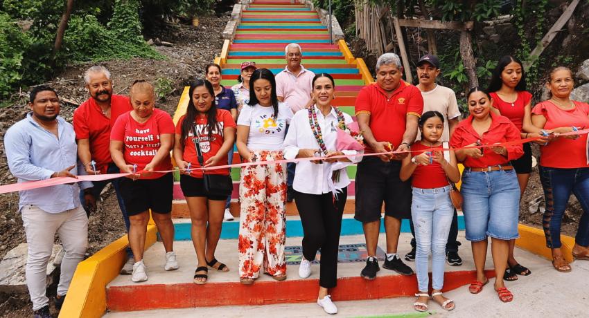 Inauguración del andador Ixcóatl en la colonia Azteca