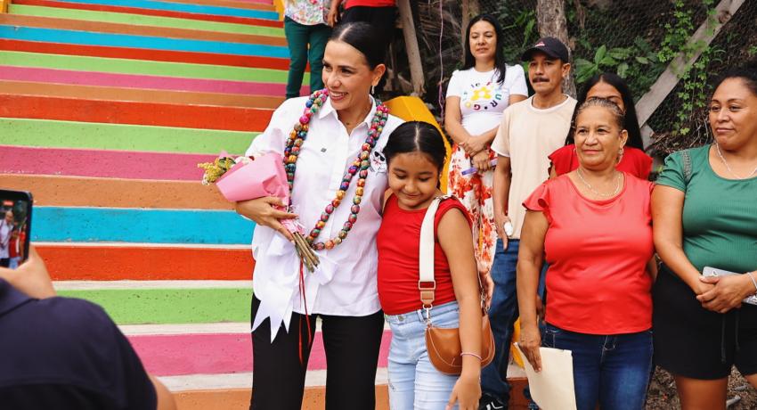 Inauguración del andador Ixcóatl en la colonia Azteca