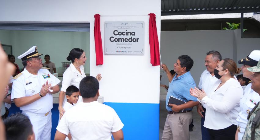 Presidenta Lizette Tapia Castro entrega cocina-comedor escolar para beneficiar a más de 290 alumnos