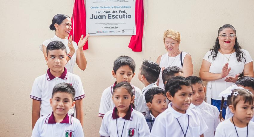 Gobierno de Zihuatanejo fortalece las condiciones para el aprendizaje con nueva cancha techada en Las Mesas